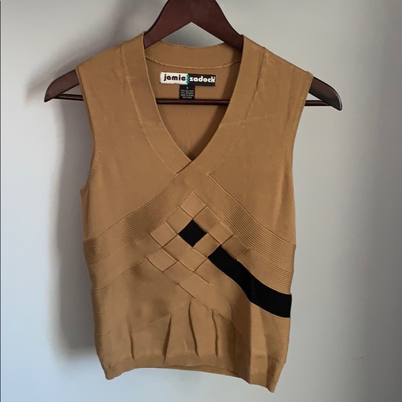 jamie sadock Tops - Jamie Sadock Tan & Black Ladies Top